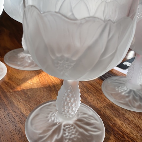 Vintage wine glasses with fronted vines - Picture 4 of 4